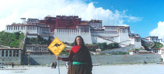 Roadsign in Tibet